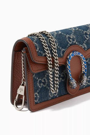 Mini Dionysus Shoulder Bag - Blue & Brown