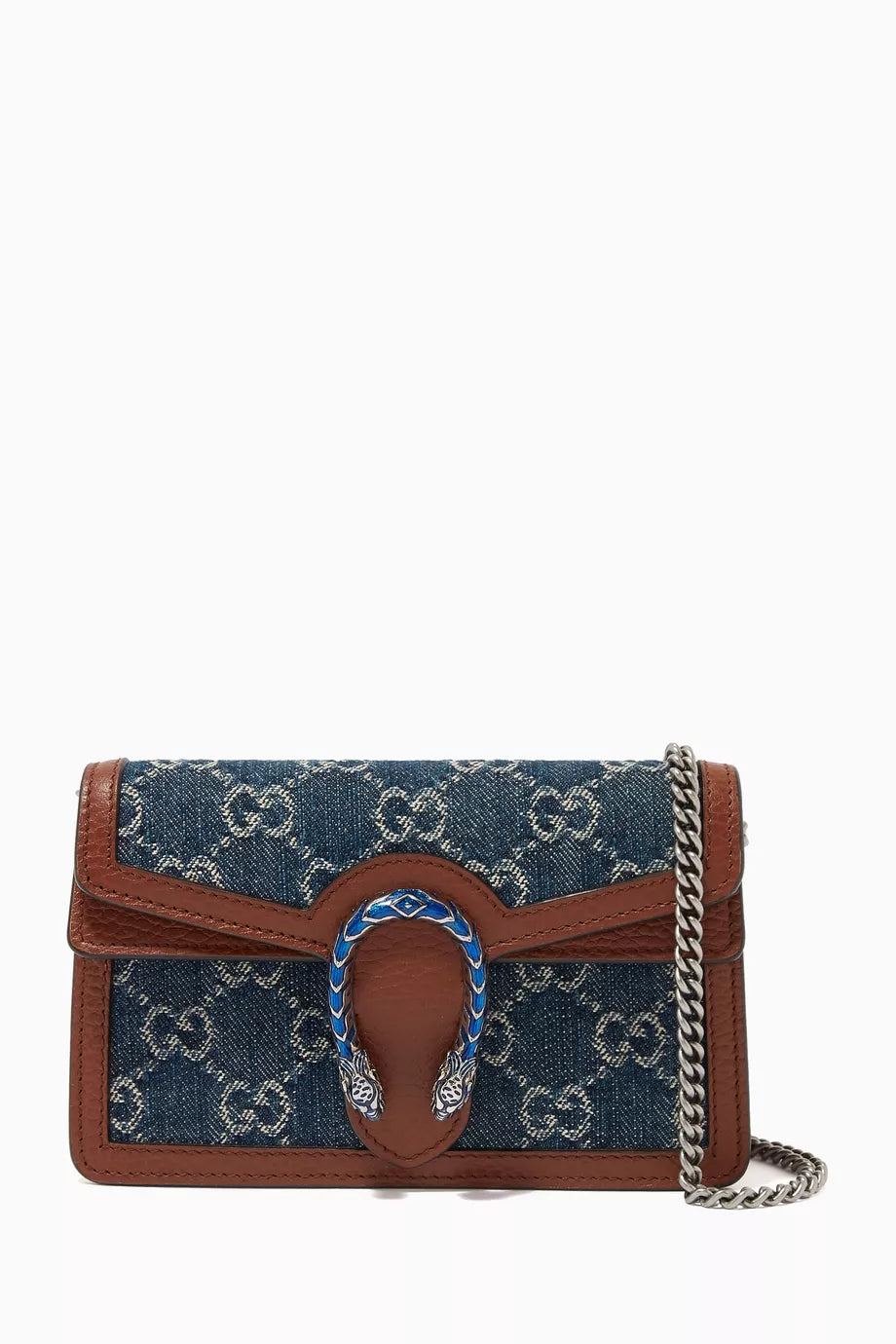 Mini Dionysus Shoulder Bag - Blue & Brown