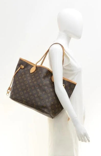 LV Neverfull MM Tote Bag - Brown