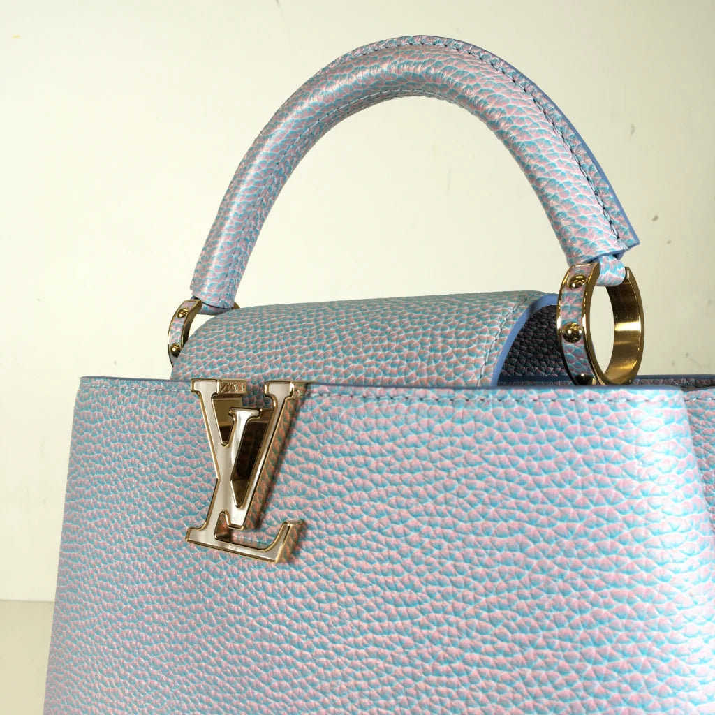 LV Capucines MM Bag - Light Blue