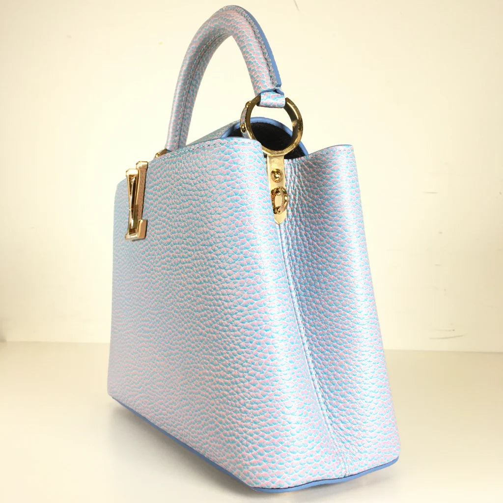 LV Capucines MM Bag - Light Blue