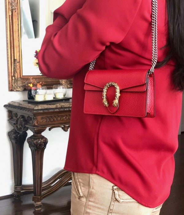 Mini Dionysus Shoulder Bag - Red (Full)