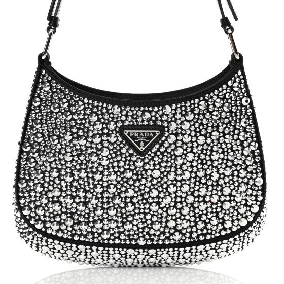 PRADA Cleo Crystal Bag - Black