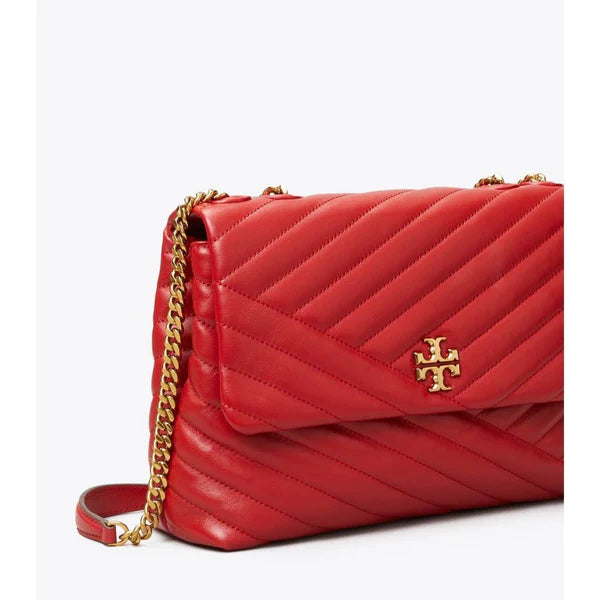 TORY BURCH Women's Kira Chevron Small Shoulder Bag - Red