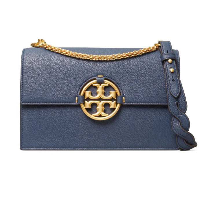 TORY BURCH Women's Miller leather Shoulder Bag - Blue