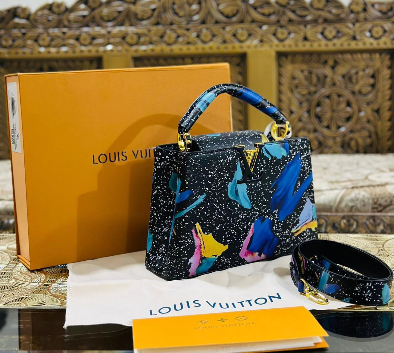 LV Capucines MM Bag - Blue (Multi)