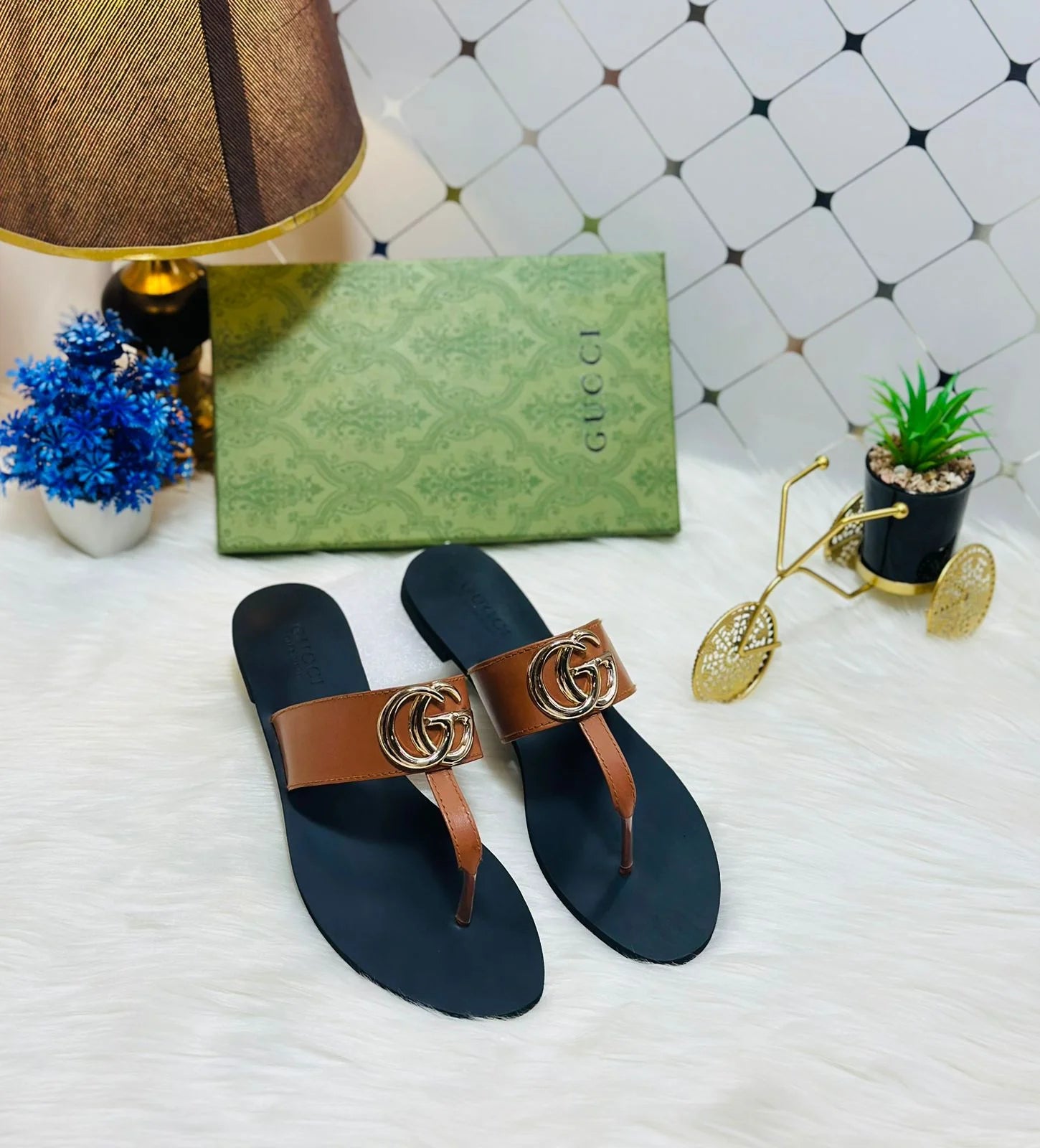 GG Casual Slippers - Brown