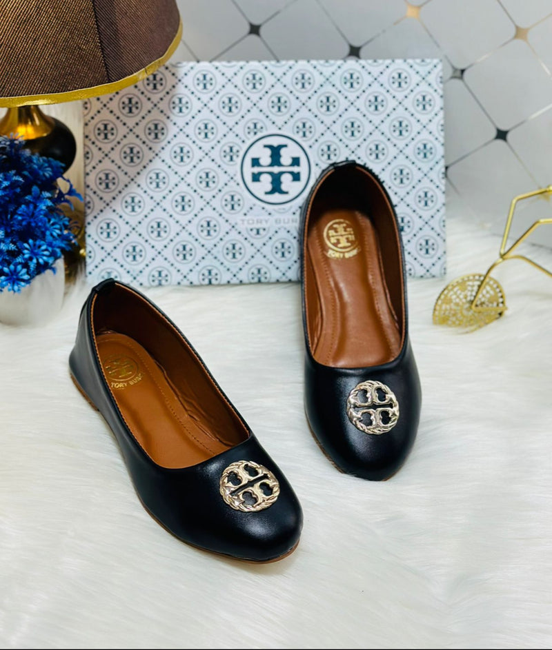 TORY BURCH Claire Ballet Flat Pumps - Black