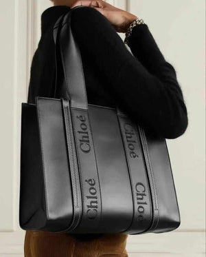 Woody Medium Tote Bag  - Black