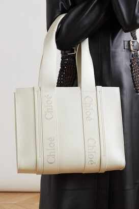 Woody Medium Tote Bag  - Cream