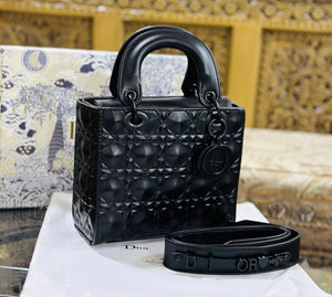 Small Lady Dior Bag - Black