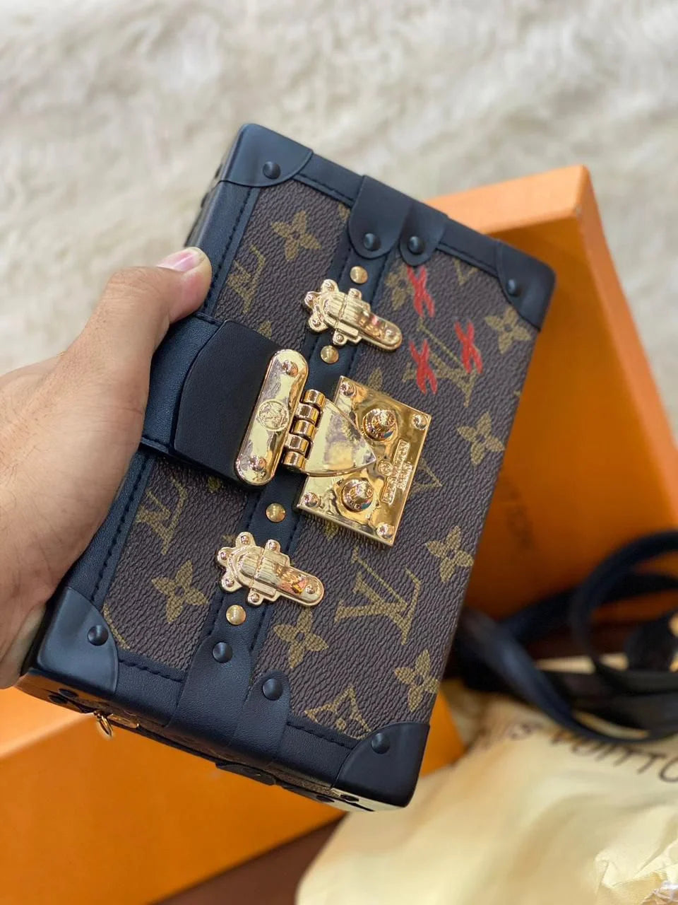 LV Petite Malle Monogram Canvas Bag