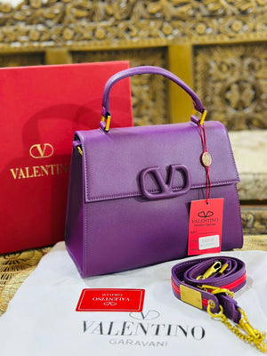 Valentino Vsling Top Handle Handbag - Purple