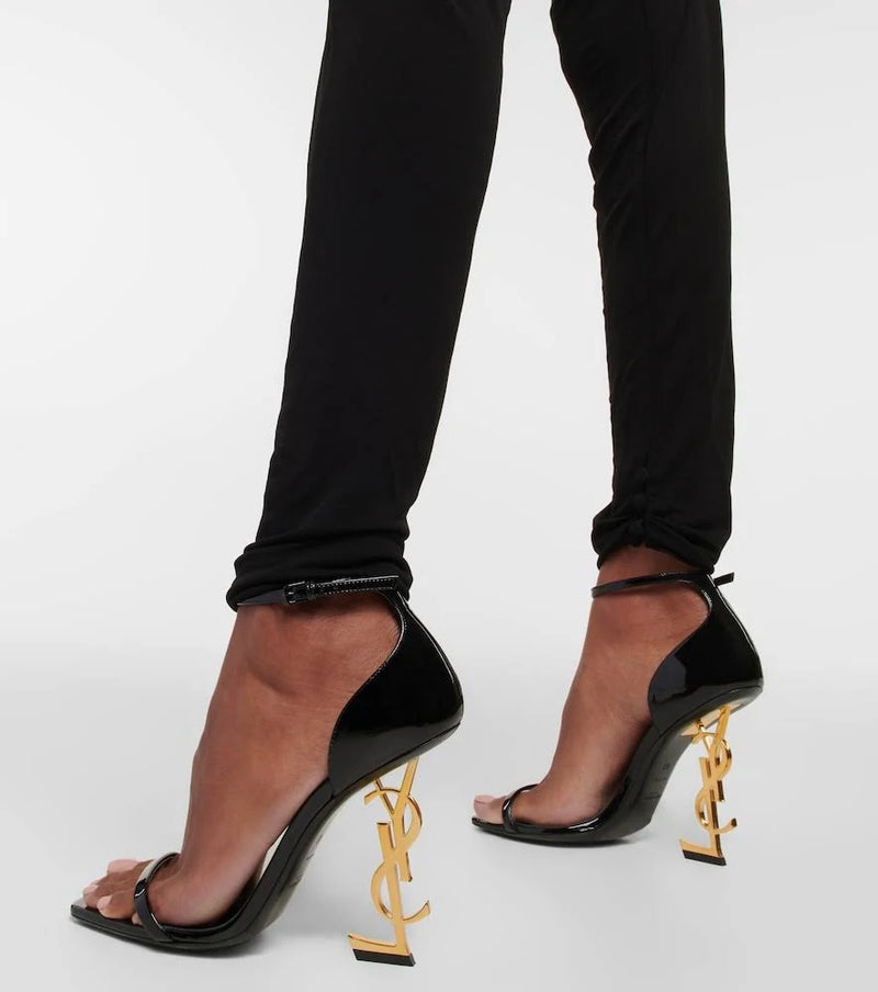 YSL - OPYUM Sandals in Patent Leather