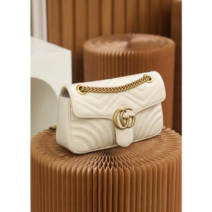 GG Marmont Shoulder Bag - White