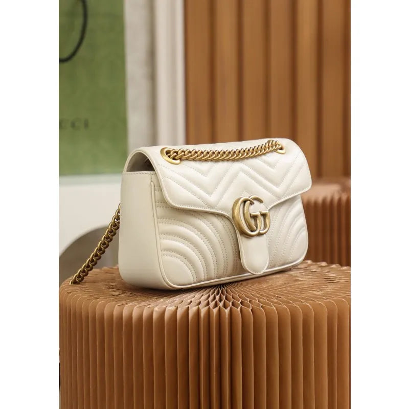 GG Marmont Shoulder Bag - White