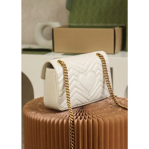 GG Marmont Shoulder Bag - White