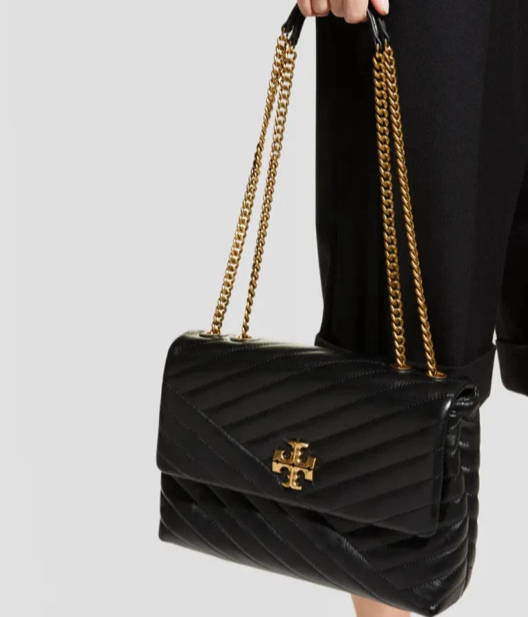 TORY BURCH Women's Kira Chevron Small Shoulder Bag - Black