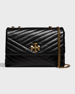 TORY BURCH Women's Kira Chevron Small Shoulder Bag - Black