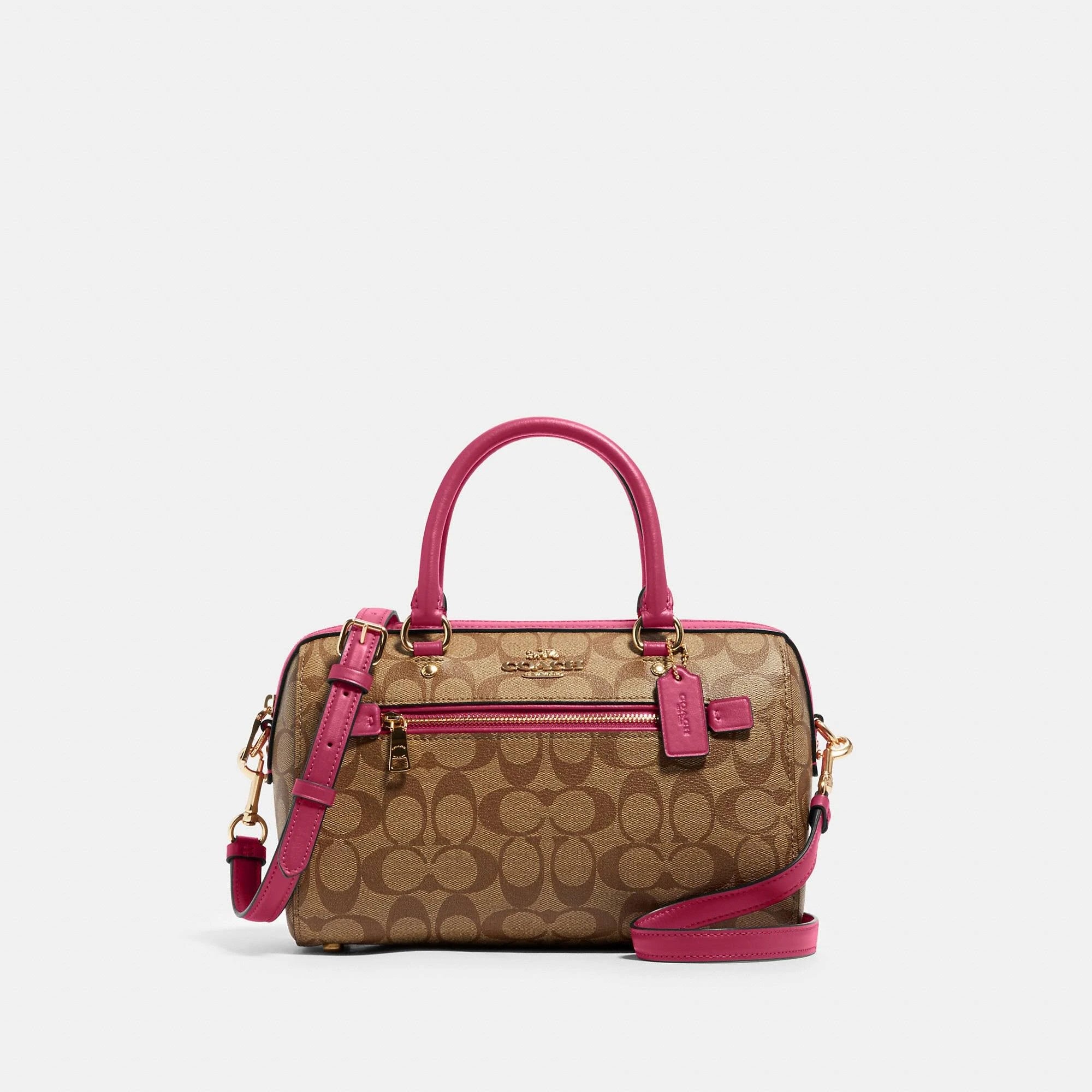 Rowan Satchel In Signature Canvas - Pink