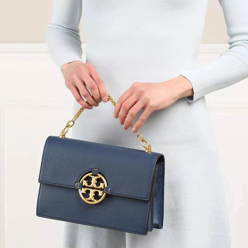 TORY BURCH Women's Miller leather Shoulder Bag - Blue