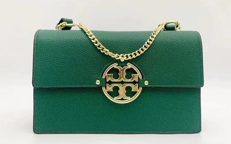 TORY BURCH Women's Miller leather Shoulder Bag - Green