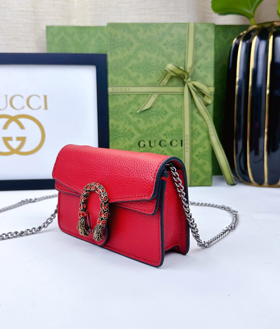 Mini Dionysus Shoulder Bag - Red (Full)